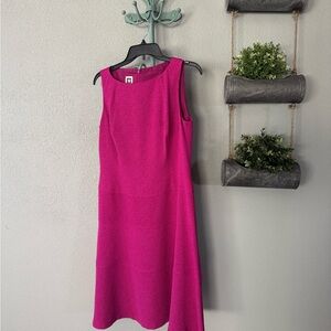 Anne Klein Vibrant Pink Midi Dress size 12
